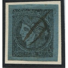ARGENTINA 1856 GJ 1 CORRIENTES LA PRIMER ESTAMPILLA ARGENTINA TIPO 1 DE LA PLANCHA MUY LINDO SELLO U$ 45